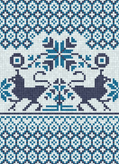 Scandinavian style seamless mosaic tiles pattern