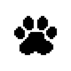 Obraz premium Pixel Animal Paw Icon. Paw Print Pixel Art. Footprint Animal Pixel Art. Claws Pixel Art.