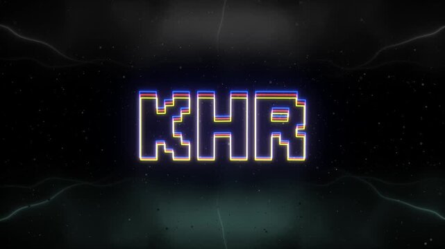 KHR Neon text with retro background