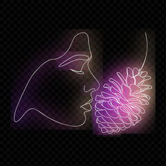 Simple Face and Plant Line