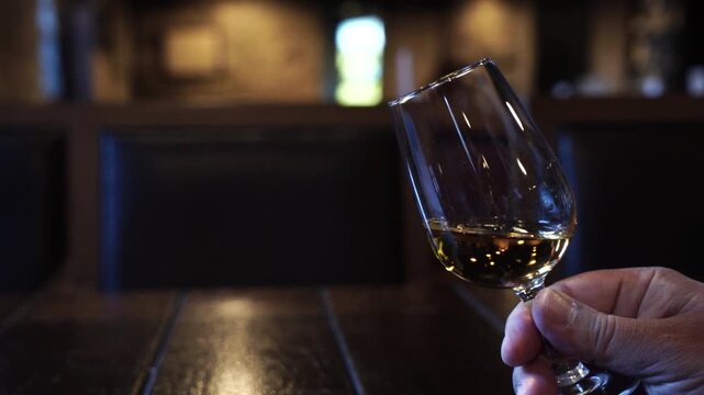 port wine testing, glasses with drink
