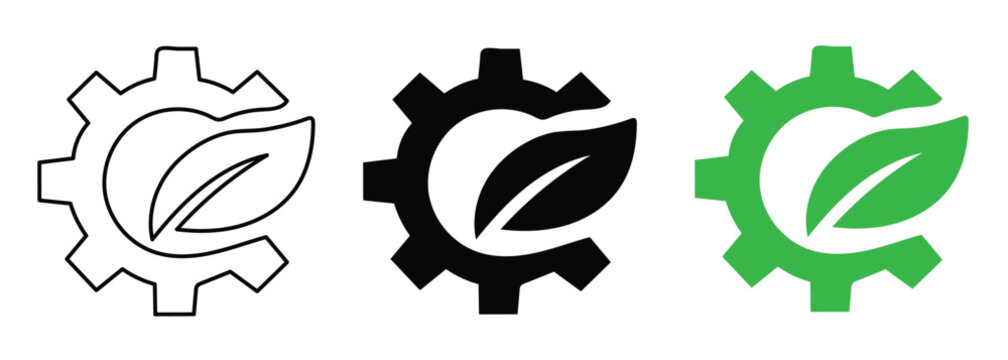 Green Tech Harmony: A captivating collection of logos showcases the harmonious blend of nature and technology. This represents sustainable innovation and eco-friendly practices.