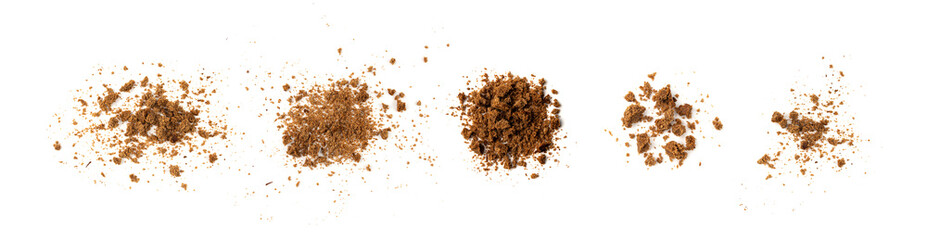 Black rye bread isolated, dark brown sliced loaf, sourdough borodinsky rugbrod square slices