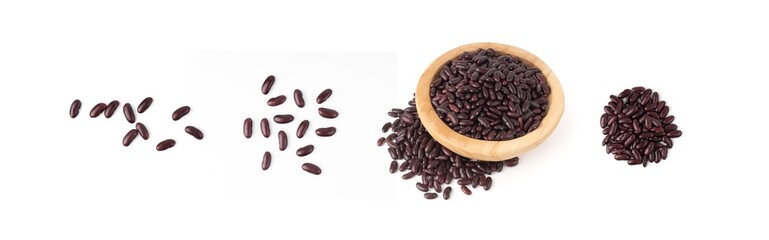Fototapeta premium Red kidney beans isolated. Dry legume grains, protein seeds, tasty pea vegetable for salad