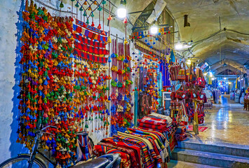Obraz premium Rug store in Grand Bazaar, Isfahan, Iran