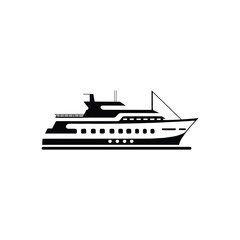 Obraz premium big cruise ship icon
