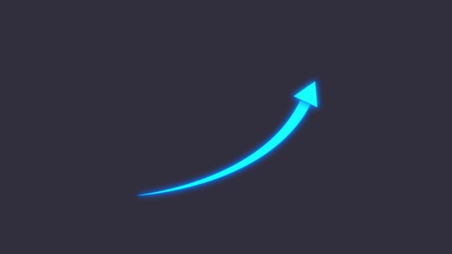 business graph up arrow animation 4k video. Business Growth And Success Arrow. Concept of growth and profit. 4K VIDEO and black background motion animation 4k video...