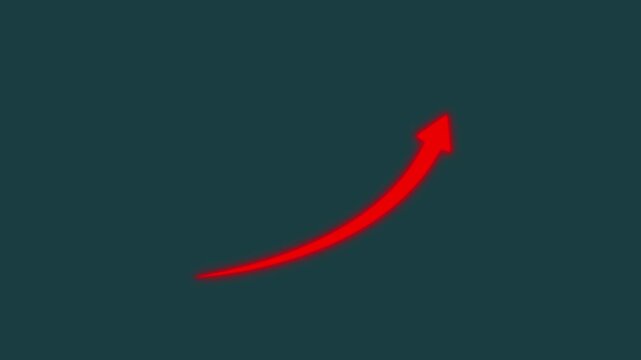 business graph up arrow animation 4k video. Business Growth And Success Arrow. Concept of growth and profit. 4K VIDEO and black background motion animation 4k video...