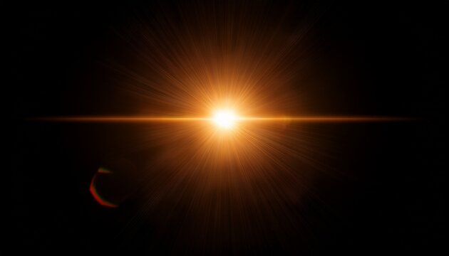 Abstract Natural Sun Flare On The Black Background Flare Light Transition Effects Sunlight Lens Flare