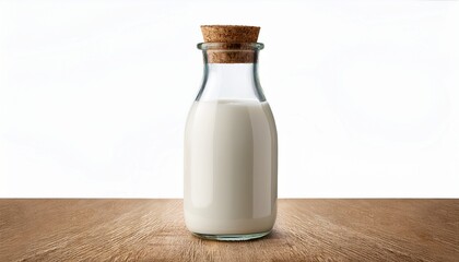 Clear Glass Milk Bottle With Cork Top