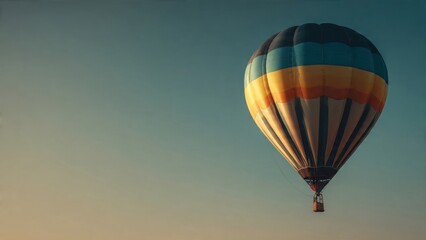Hot air balloon flying in the sky
