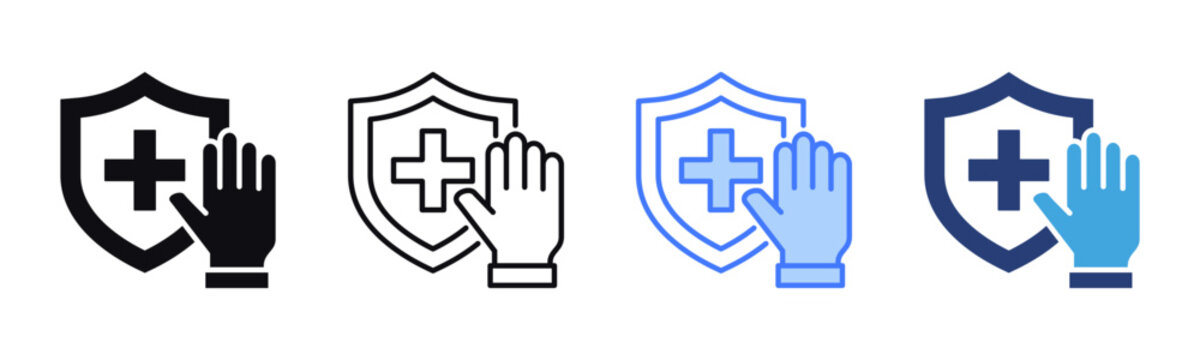 Disease Prevention icon sheet multiple style collection