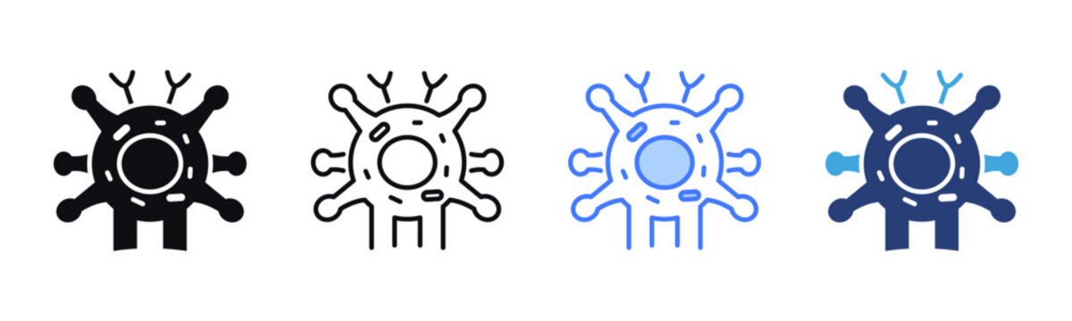 T Cell icon sheet multiple style collection