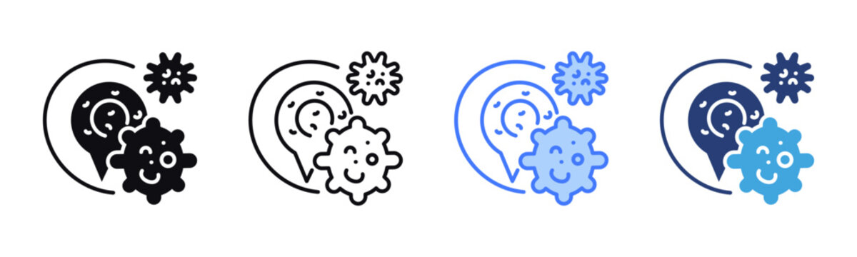 Phagocyte Action icon sheet multiple style collection