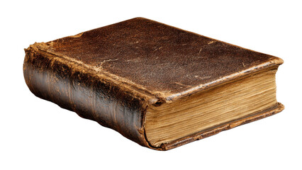 Obraz premium Old, weathered leather-bound book