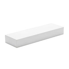 Fototapeta premium Minimalist white rectangular soap bar resting on a plain background isolated on transparent background