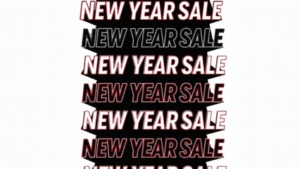 New Year Sale Text Overlay Design.