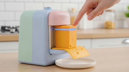 Pasta Maker Machine Dispensing Fresh Pasta.