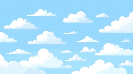 Minimalist cloud illustration set for banners, posters, and web graphics