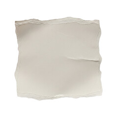 Obraz premium A piece of torn and frayed white paper on a plain white background.
