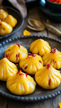  Indian festive sweets, saffron modaks
