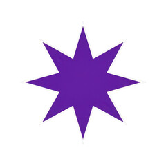 Obraz premium A simple, purple star icon on a white background, symbolizing excellence and achievement.