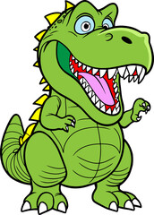 Obraz premium dinosaurs vector illustration isolated on white background