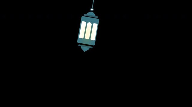 Ramadan lantern islamic background with alpha channel. Transparent ramadan design element animaton background. Motion graphics overlay. Ramadan template