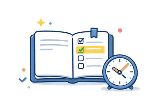 Intentional daily planning and focused productivity in a modern professional lifestyle emphasizing clarity and achievable goals, a clean planner notebook paired
