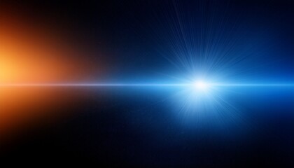 Blue And Orange Light Leak On A Dark Background With Optical Lens Flare And Abstract Grainy Texture Creating A Cinematic Modern And Atmospheric Design Backdrop