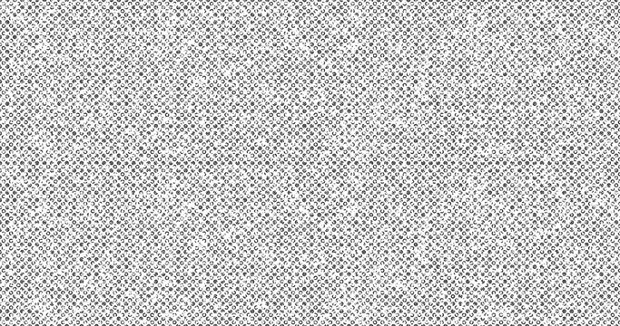 Abstract halftone texture with irregular dot pattern and subtle grunge effect. Vector monochrome background inspired by analog print, screen printing and vintage noise. Ideal for overlays, posters, ed