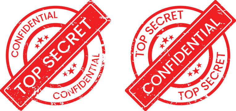 top secret and confidential stamp design 