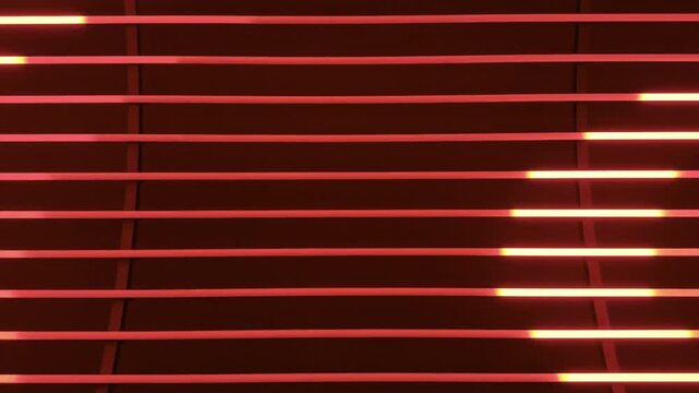 Abstract red light waves moving horizontally across parallel lines, glowing motion background with warm color tones
