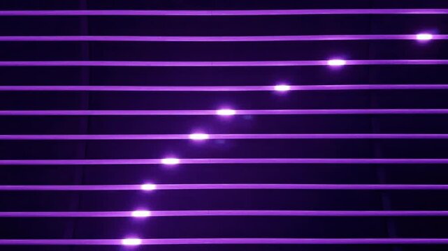 Abstract purple light waves moving across parallel lines, futuristic glowing motion background with rhythmic light flow