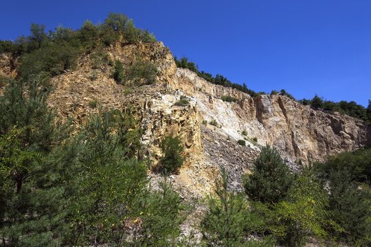 Disused Vatter porphyry quarry, Dossenheim, Baden-W&uuml;rttemberg, Germany