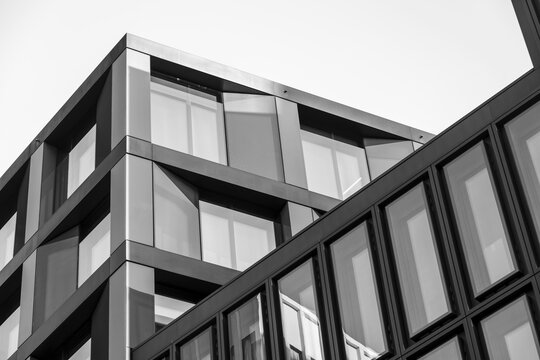 Architectural detail, modern high-rise, Europaallee, city centre, Zurich, Switzerland