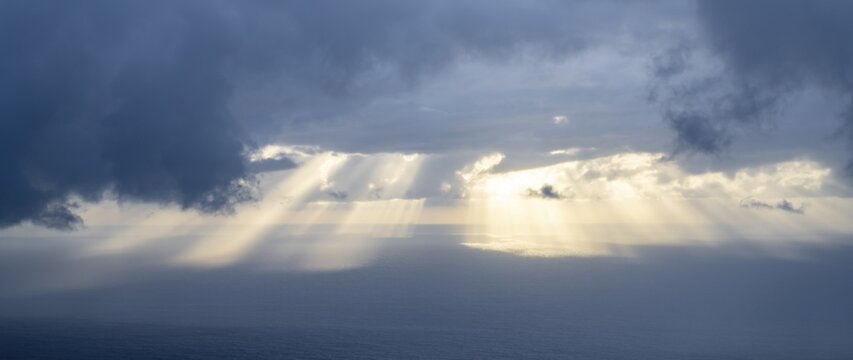 View over the sea with clouds, Pacific