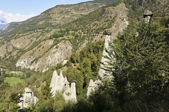 Earth pyramids of Euseigne, Val d'Herens, d'Heremence, Caton Valais, Switzerland