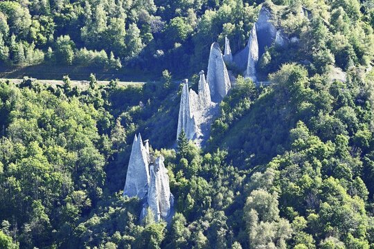 Earth pyramids of Euseigne, Val dHerens, dHeremence, Caton Valais, Switzerland