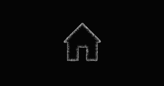 Sketch home icon animation - smooth progressive reveal