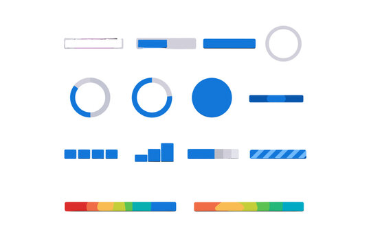 Vector circular image icon bar fill progress simple generation gradient indeterminate animation