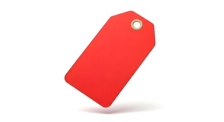 Blank Red Price Tag Sale Promotion Mockup Clean Product Tag Mockup For Branding And Marketing Concept