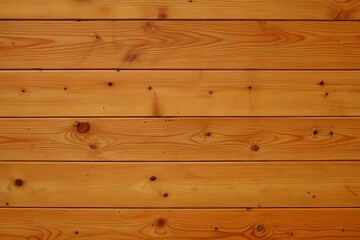 Obraz premium Natural Medium Warm Honey Orange Pine Wood Knotty Straight Grain Plank Floor Texture Seamless Background