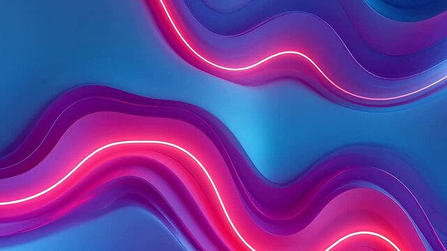 Abstract neon wave design