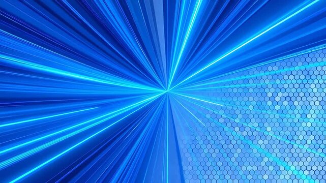 Abstract blue hexagonal and line pattern