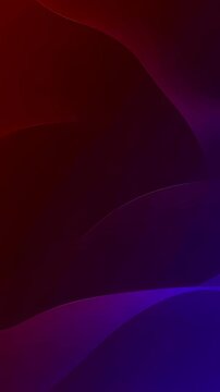 Abstract background with flowing red and blue wave pattern. Modern futuristic gradient design for digital presentations and art. Vertical video