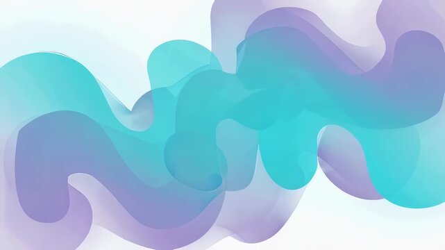 Abstract background with a dynamic flow of translucent organic shapes in shades of blue and purple, creating a modern digital animation.
