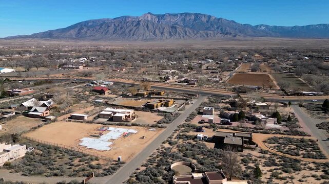 Sandia Mountains Rising Over Corrales, New Mexico