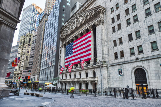 New York Stock Exchange building at Wall Street in Manhattan, New York