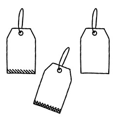 手描きのかわいいシンプルなタグのイラストセット